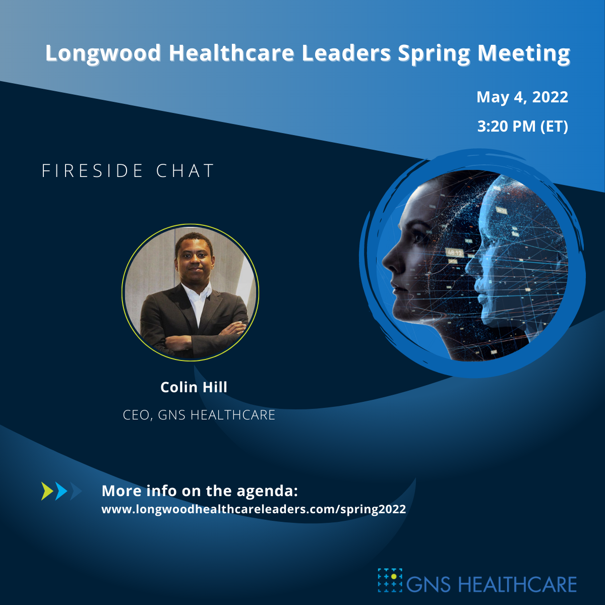 Fireside chat at Longwood Healthcare Leaders meeting