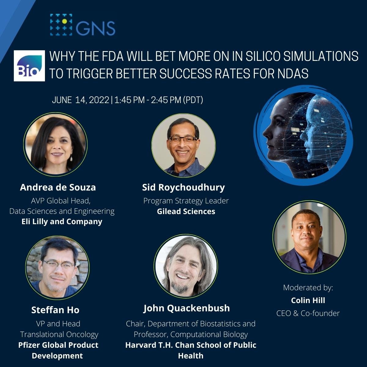 Panel discussion at BIO “Why the FDA Will Bet More on in Silico Simulations To Trigger Better Success Rates for NDAs”